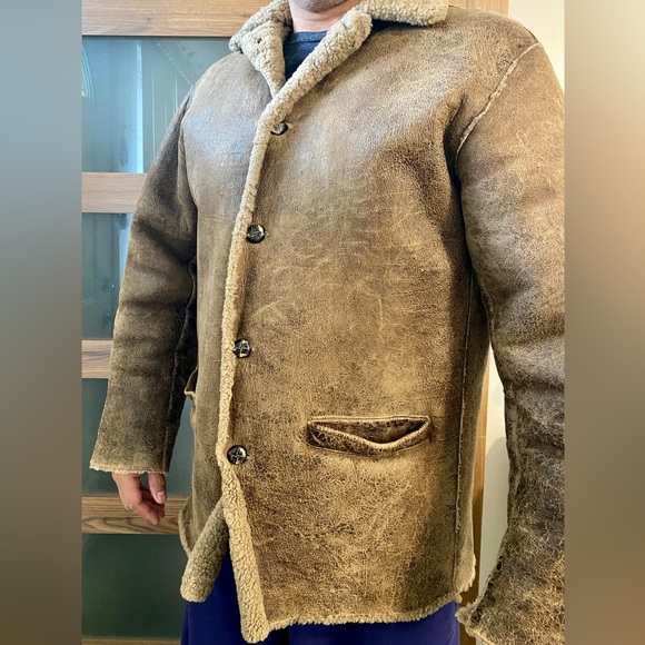 RARE Rugged The Original Zingaro Leather Coat Manufacturer Of Italy Mens XXL - Picture 2 of 15